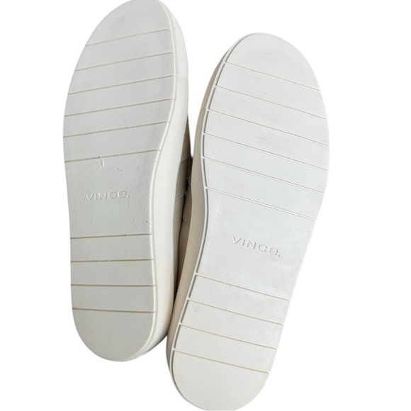 New! VINCE Blair Croc-embossed Leather Slip-on Sneakers Cobblestone‎ Cream - Picture 3 of 8